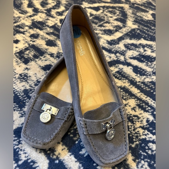 Michael Kors Gray Suede Loafers - Picture 1 of 3